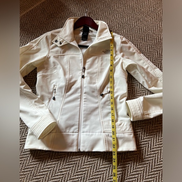 ❄️The North Face Soft Shell White Moto Style Jacket Size Small Fleece Lined - Picture 12 of 13
